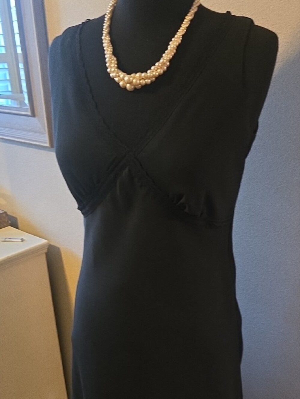 Blk Lace Trim Dress